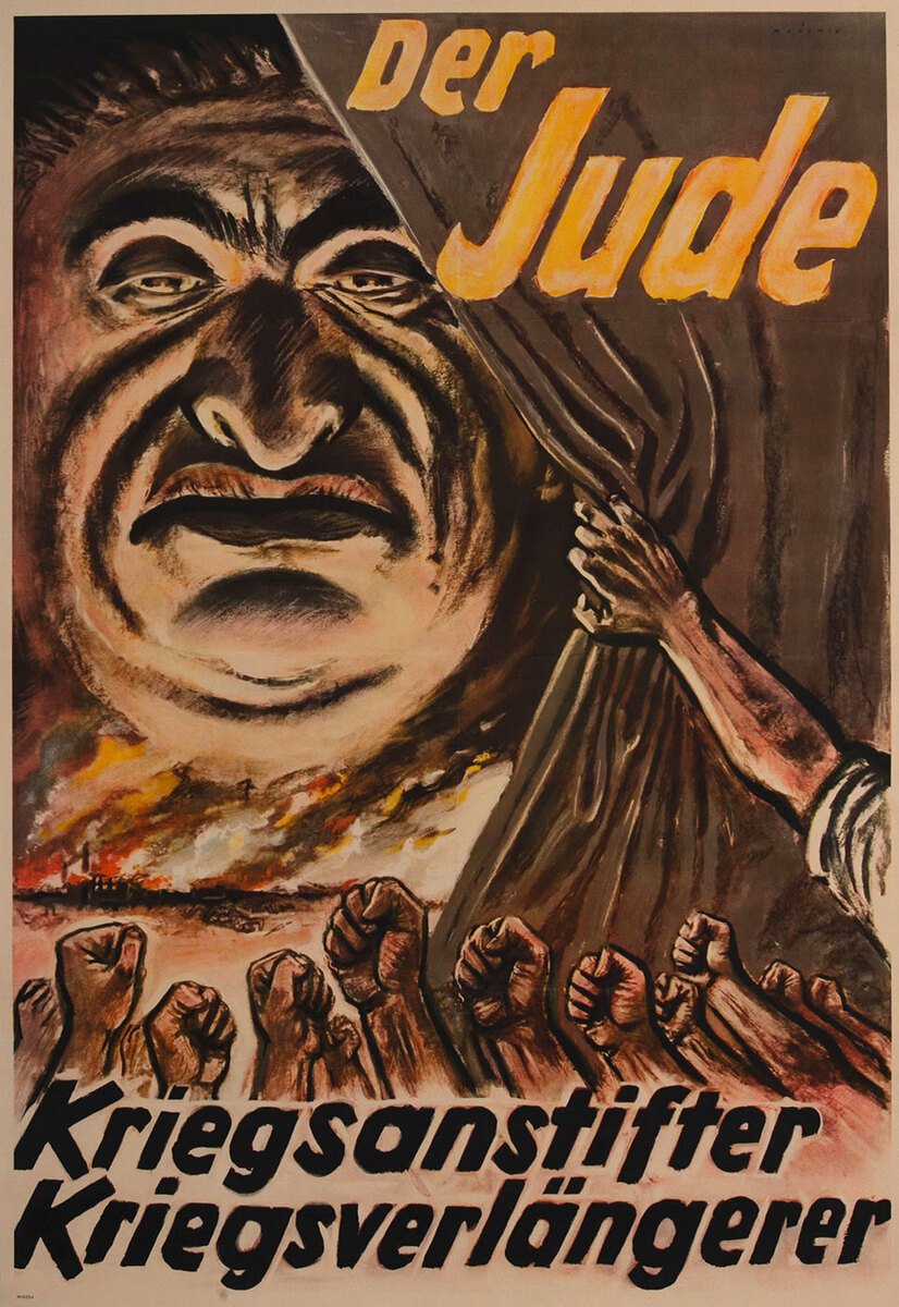  Der Jude: Kriegsanstifter, Kriegsverlängerer  German WWII poster