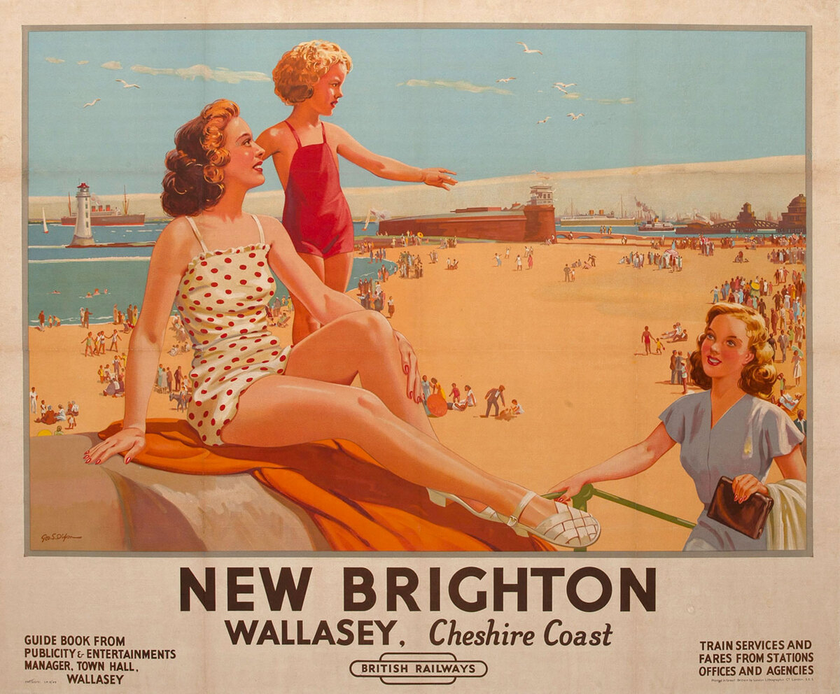 British Railways New Brighton Travel Poster