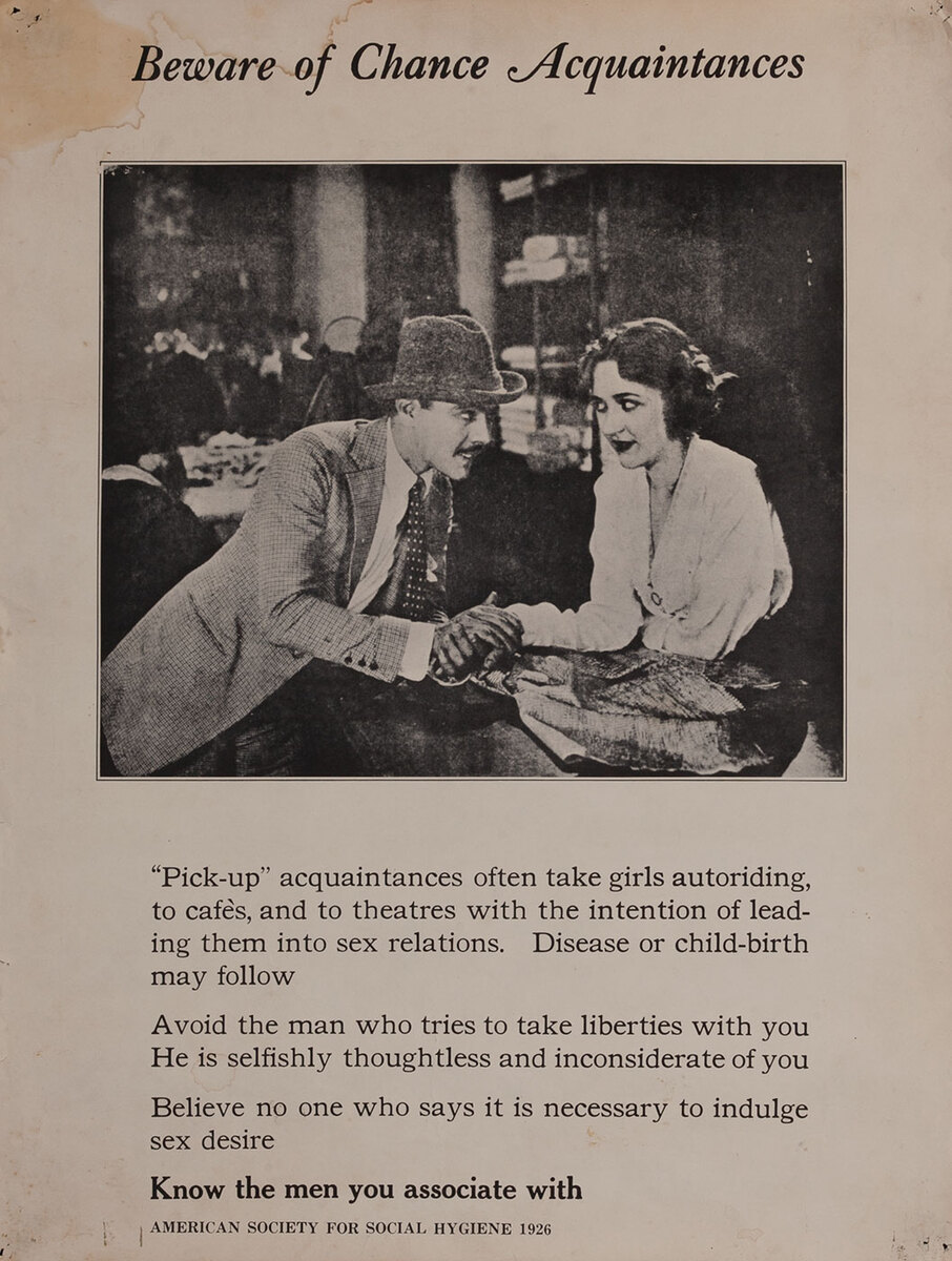 Beware of Chance Acquaintances, American Society for Social Hygiene VD Poster