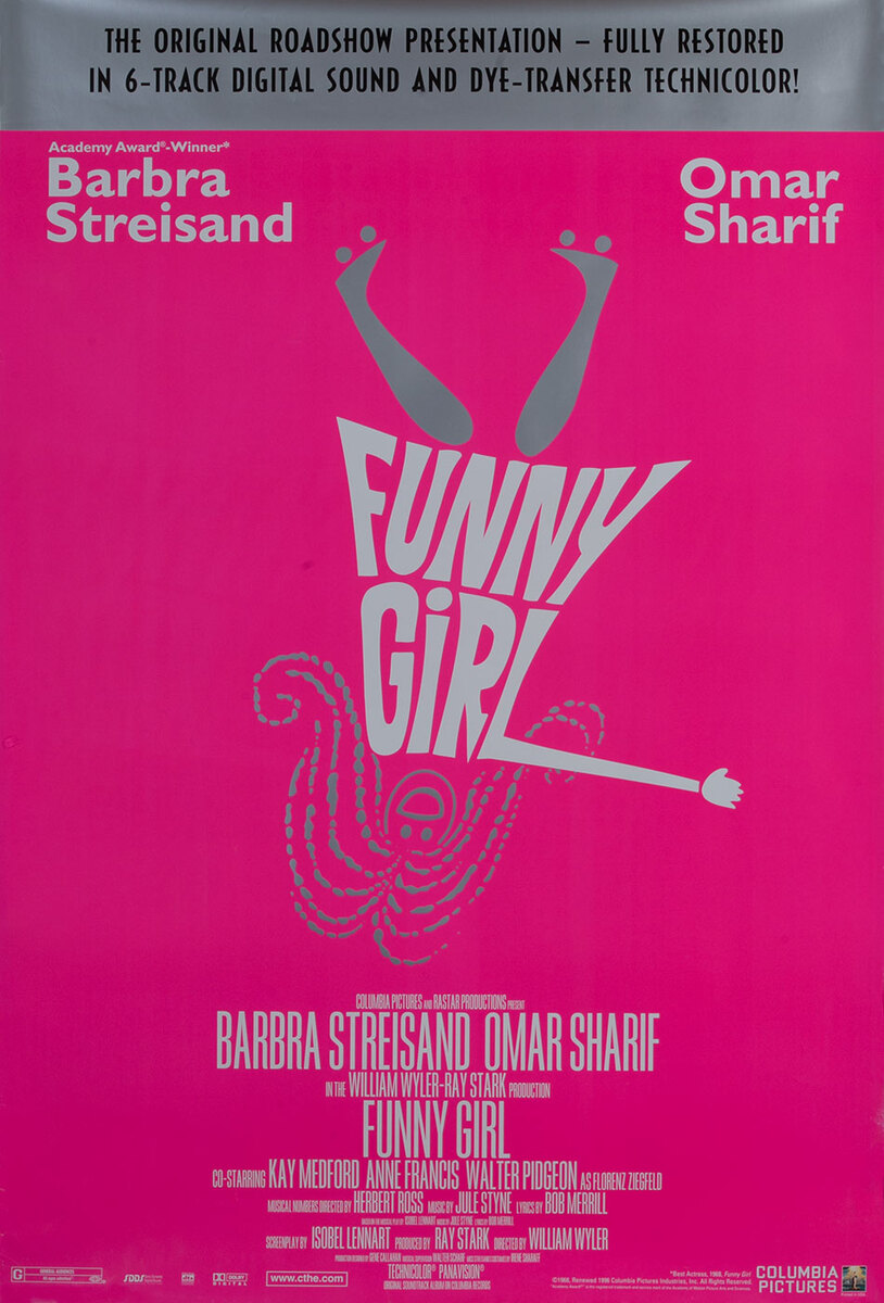Funny Girl, 1996 rerelease Mobvie poster 