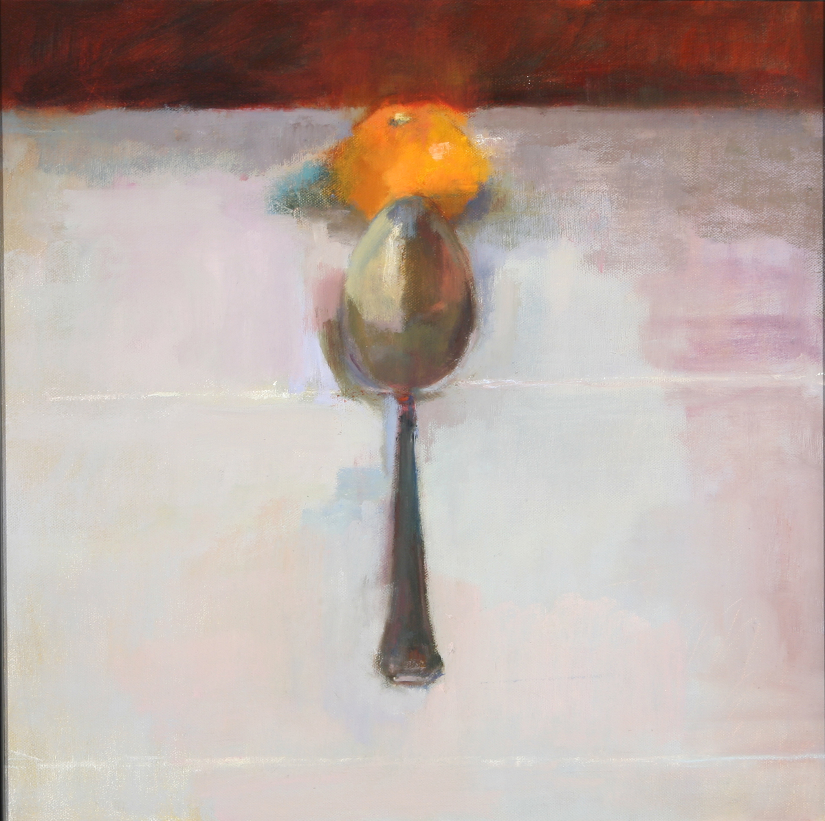 Spoon and Orange - Oil Painting