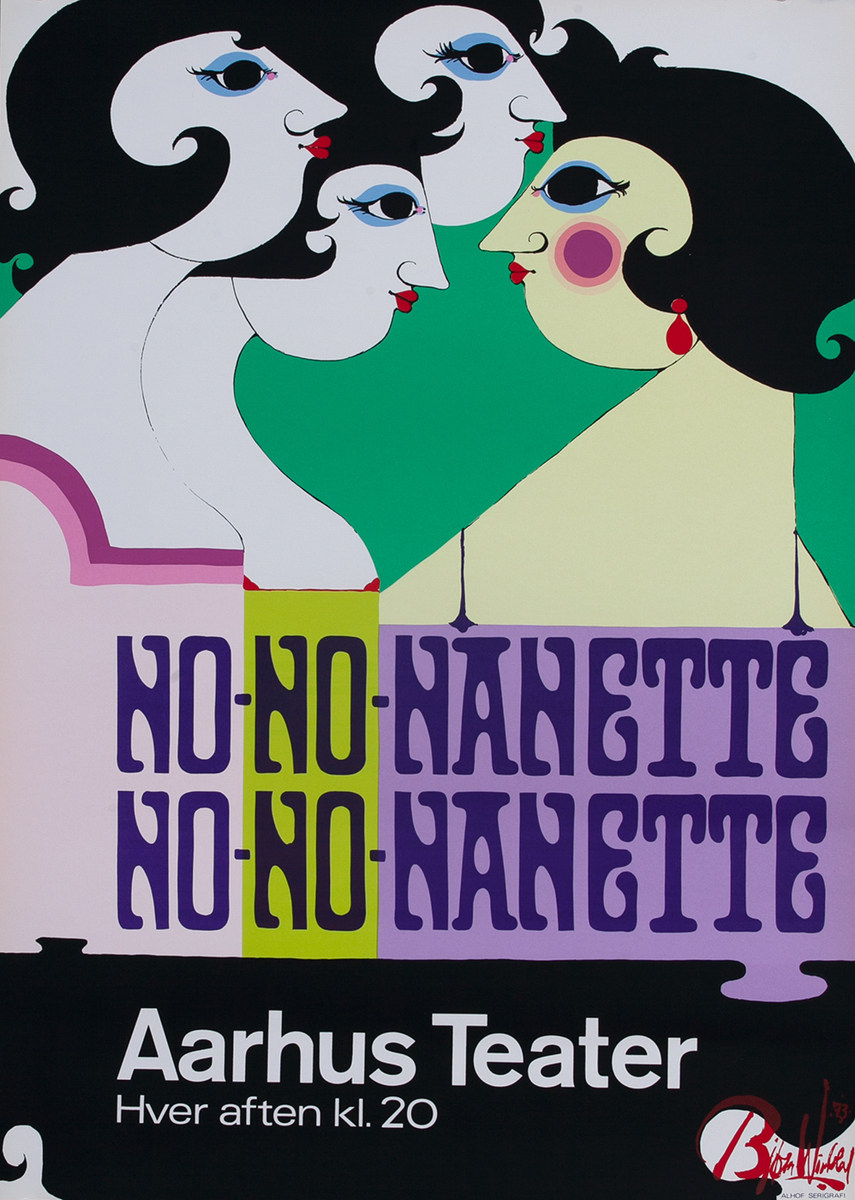 No, No, Nanette Aarhus Teater Danish Poster