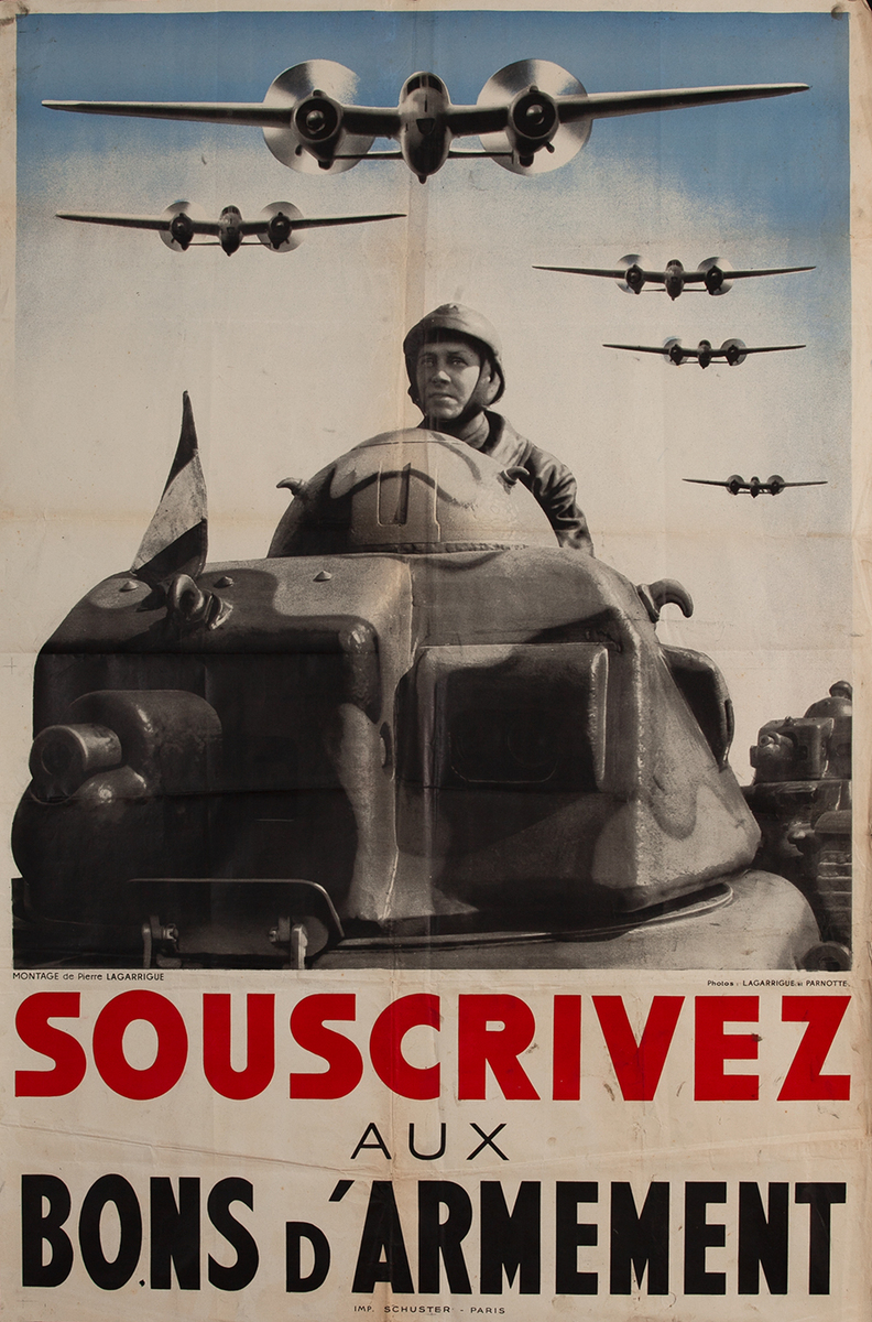 Souscrivesz Aux Bons d'Armement, French WWII Poster