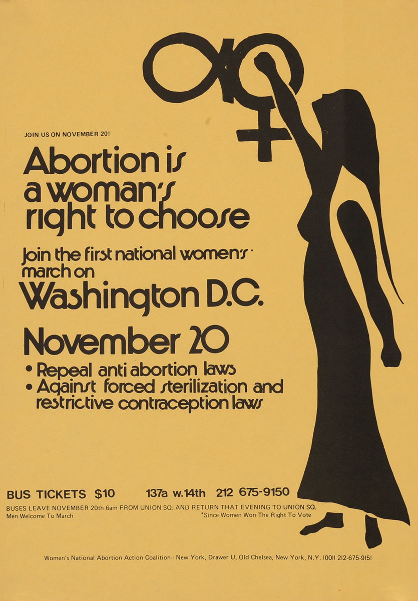 Abortion is a woman's right to choose, Protest Poster