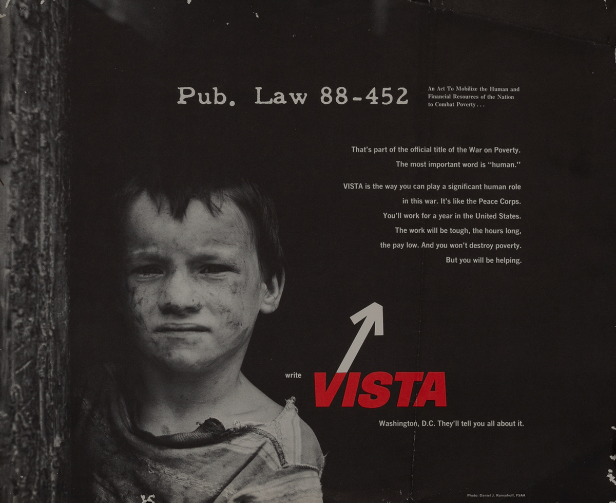 Vista (Volunteers in Service to America) Poster  Pub. Law 88-452