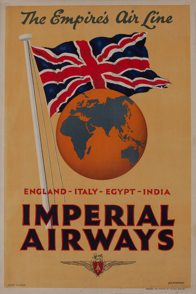 Imperial Airways The Empires's Air Line England - Italy - Egypt - India