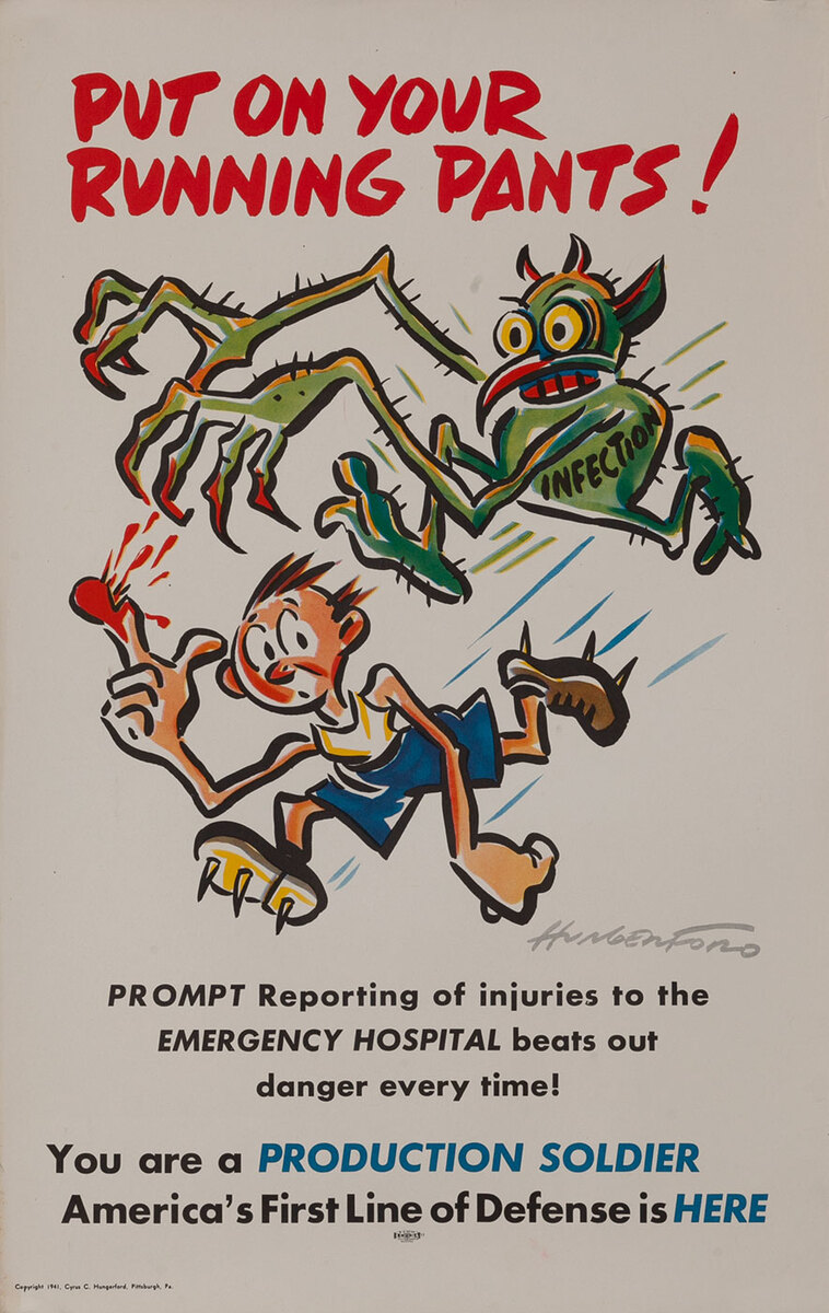 Put on Your Running Pants - Production Soldier WWII Homefront Poster