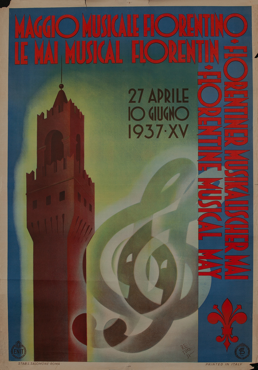 Florentine Musical May - Italian Travel Poster