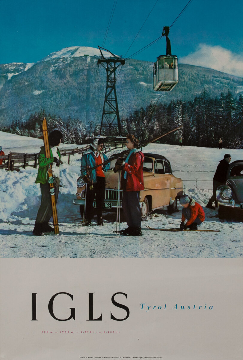 Igls Tyrol Austria - Travel Ski Poster