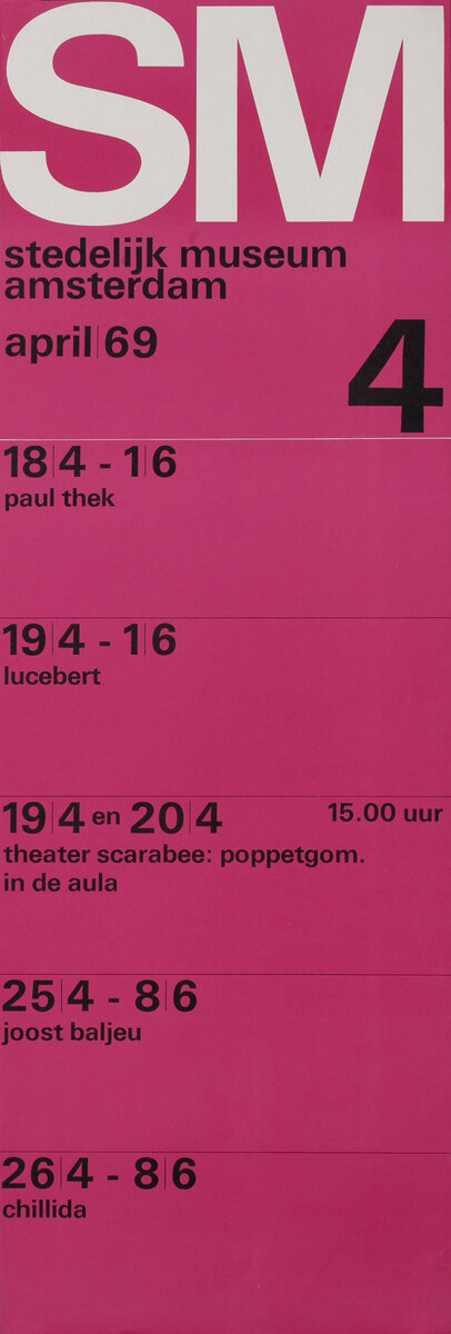 Stedelijk Museum Amsterdam April 1969