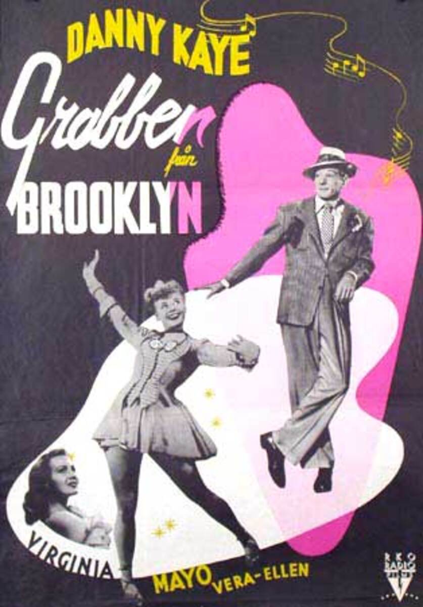 Danny Kaye Kid From Brooklyn Original Vintage Movie Poster Swedish Release