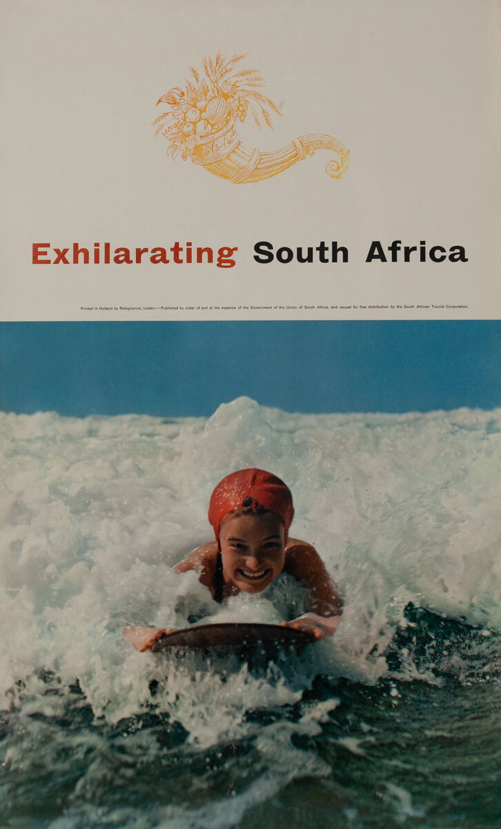 Exhilarating South Africa Surfer Poster