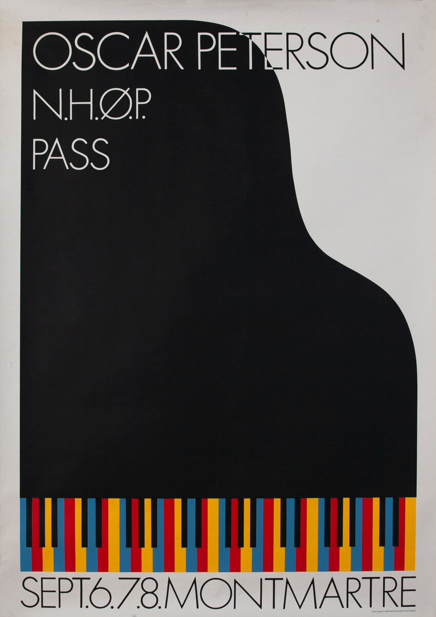 Oscar Peterson Jazzhus Montmartre Poster, Copenhagen, Denmark