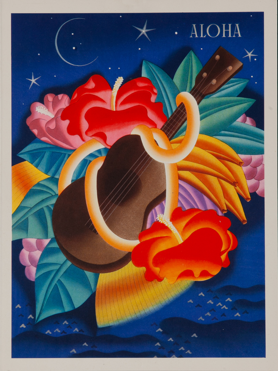 Cruise Line Daily Menu - Aloha Ukulele Still Life