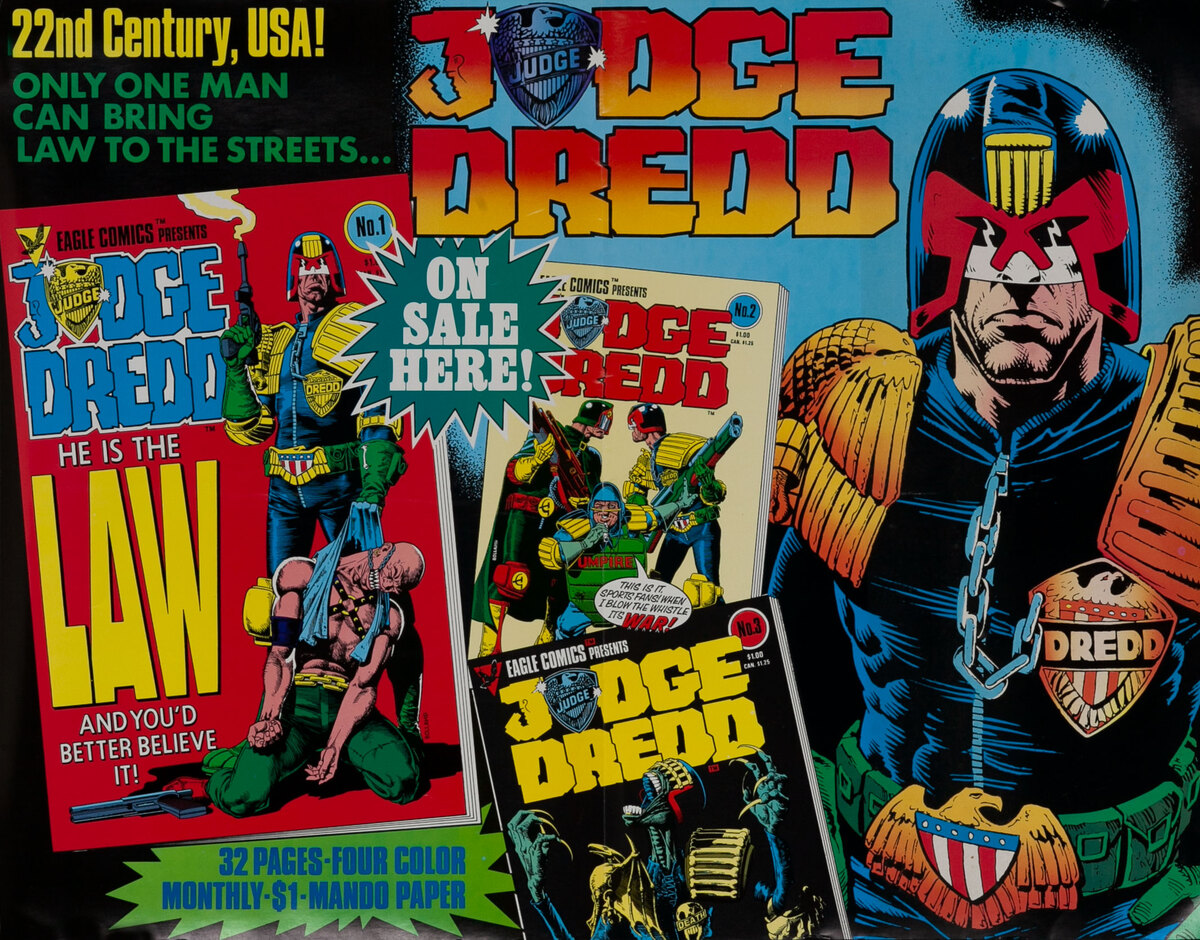 Judge Dredd Superhero Comics Poster