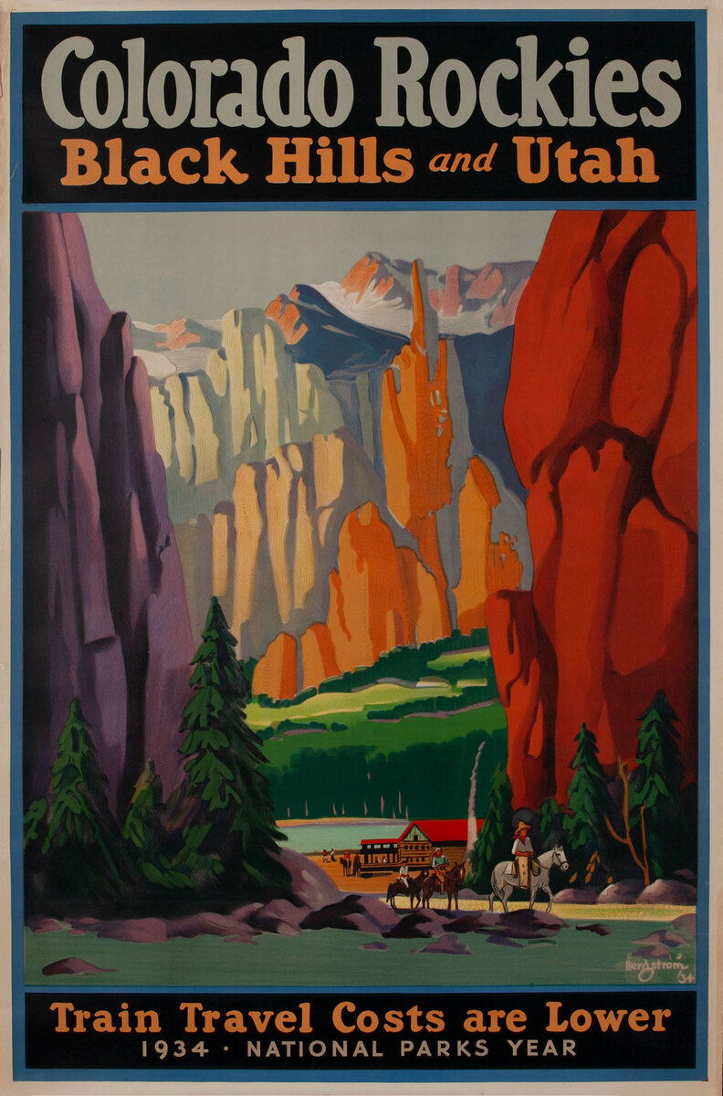 Colorado Rockies Black Hills and Utah, National Parks Year 1934