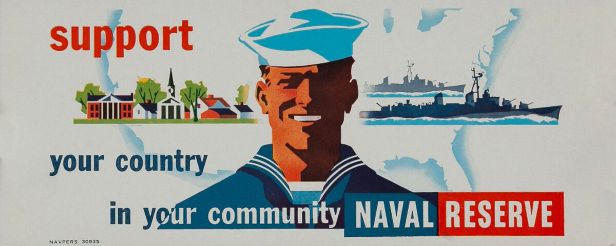 Vietnam War era Naval Reserve ink blotter