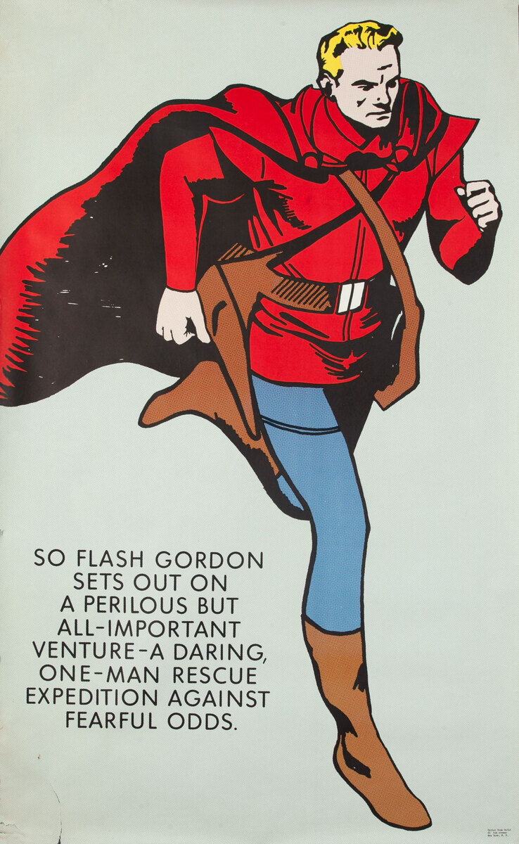 So Flash Gordon Sets out on aPerilous But All-Important Venture Original Comics Poster