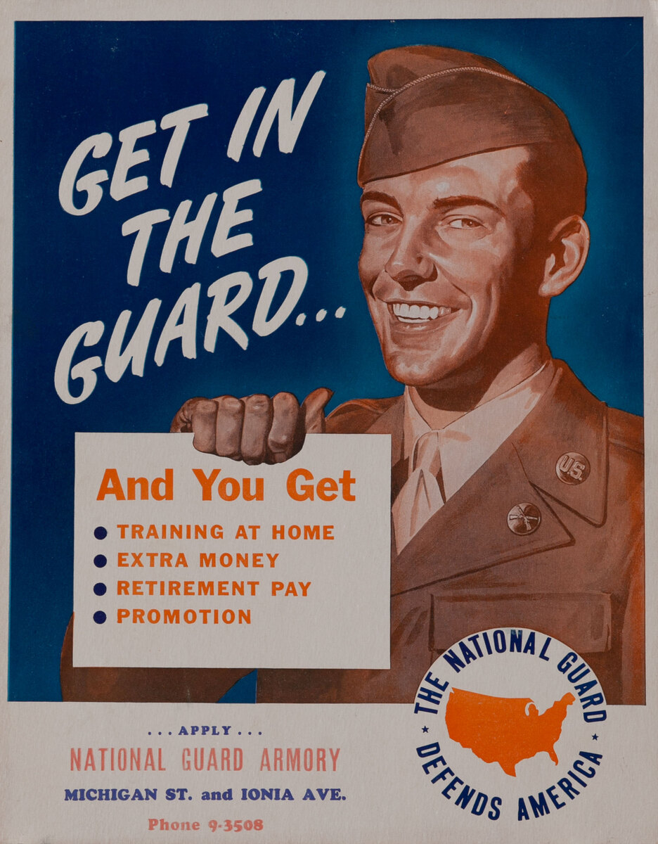 Get in the Guard- Korean War Recruiting Poster