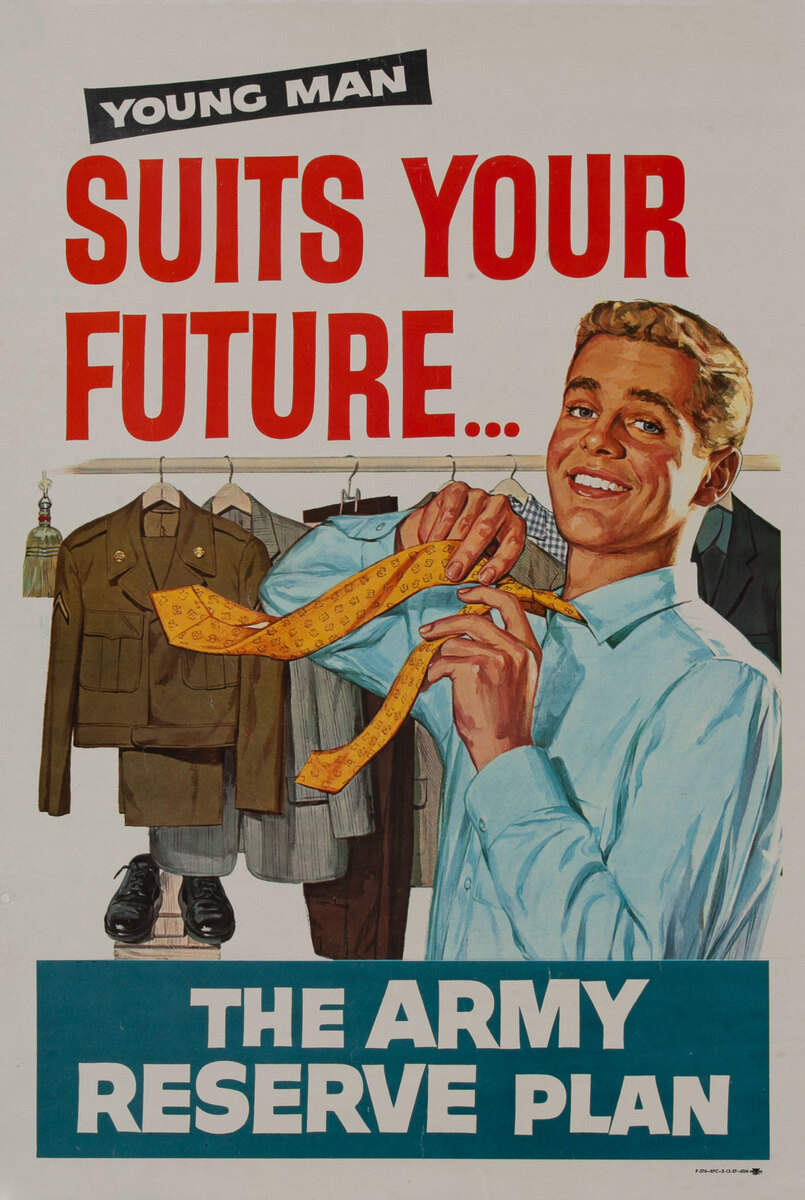 The Army Reserve Plan Suits Your Future. Vietnam War Recruiting Poster