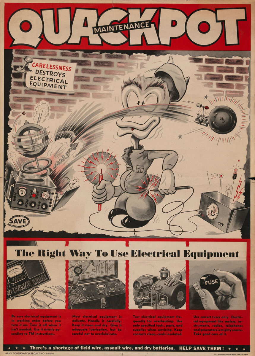 QUACKPOT-Original WWII Maintenance Poster