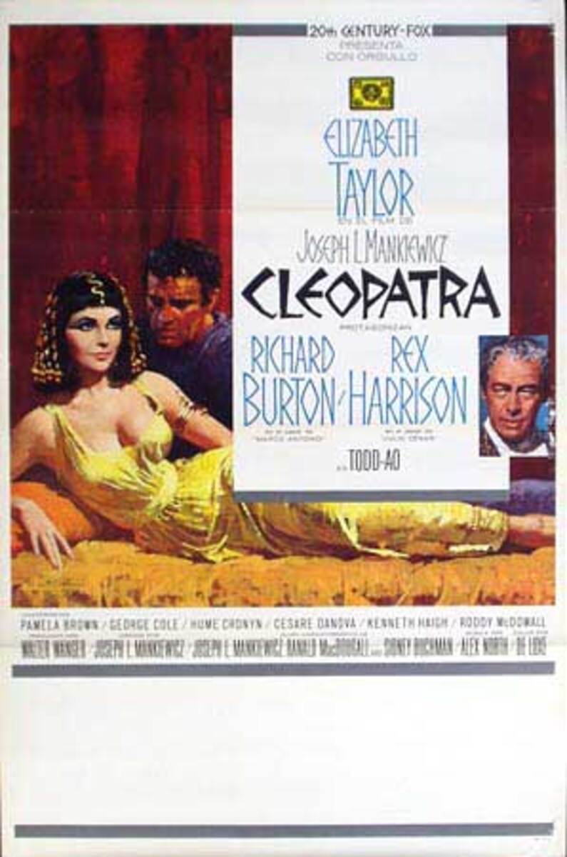 Cleopatra Spanish Release Vintage Original Movie Poster