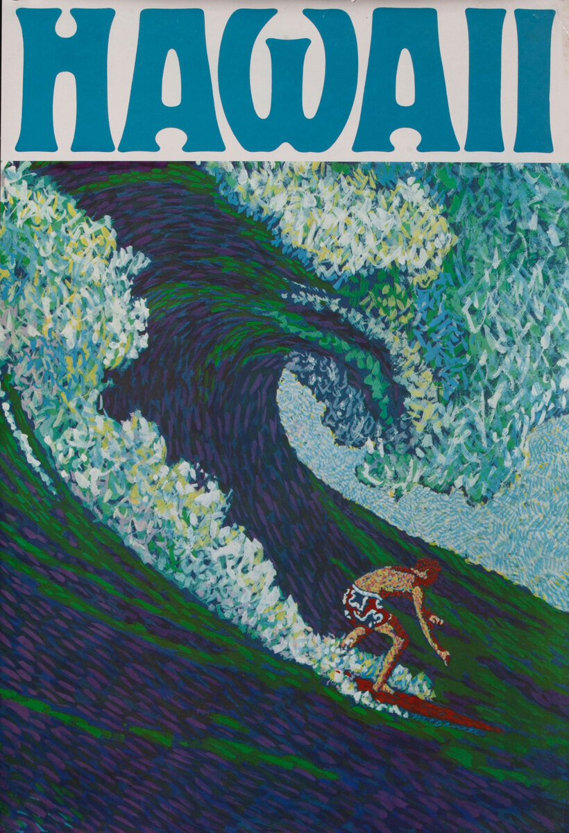 HAWAII surfer poster