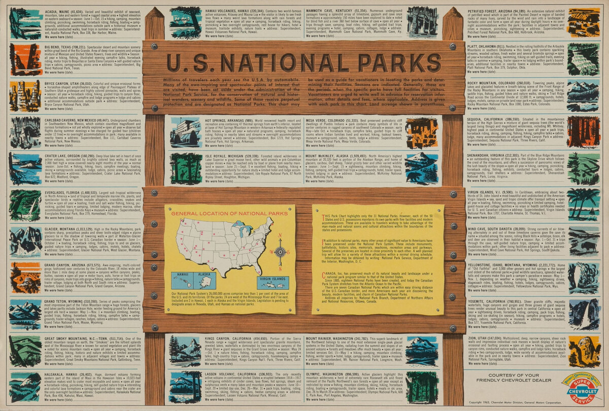 National Parks Chevrolet Giveaway Poster