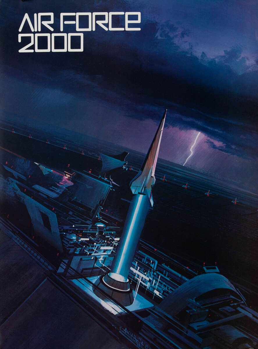  Air Force 2000 AFROTC Recruiting Poster - Rocket Launch