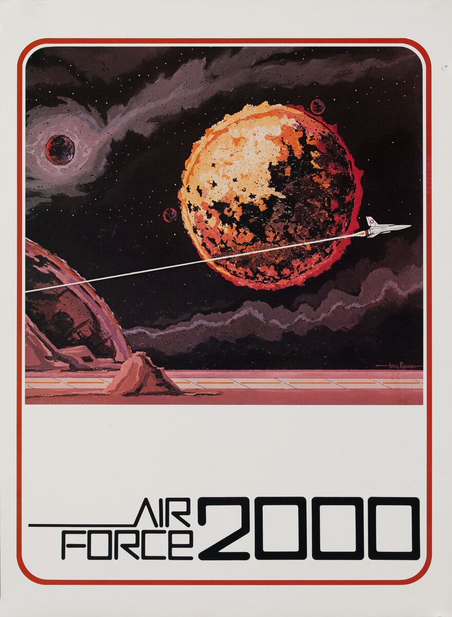  Air Force 2000 AFROTC Recruiting Poster -deep space rocket