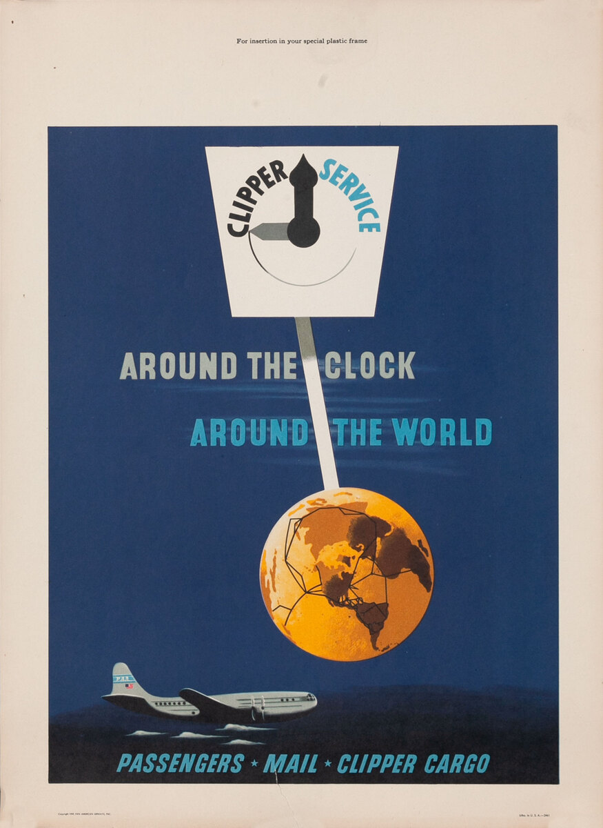 Pan Am Clipper Service Around the Clock Around the World 