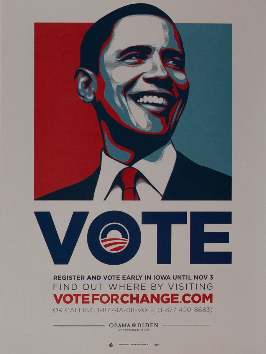 VOTE For Change - Barack Obama 2008 Presidential Campaign Poster