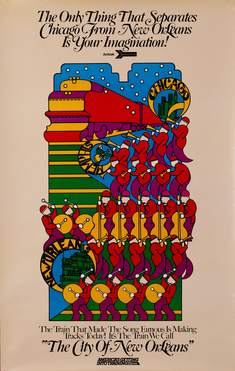 The City of New Orleans, Amtrak Rail Poster