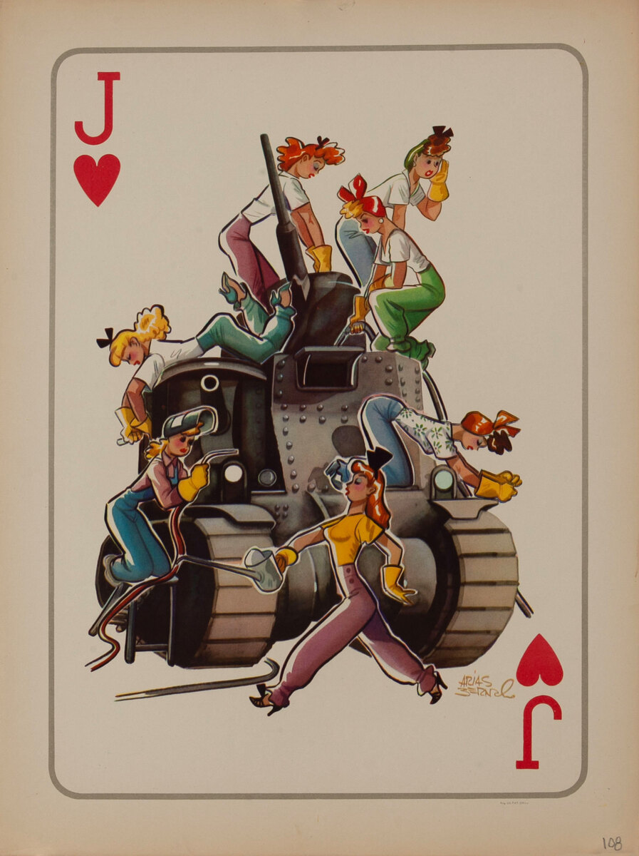 WWII Satire Playing Card - Jack of Hearts