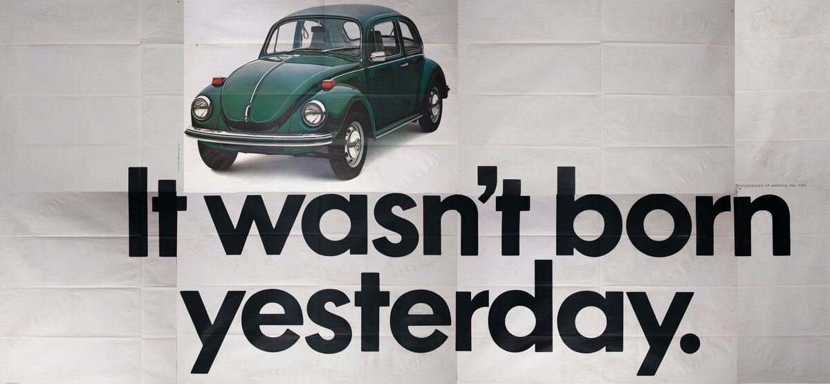 It wasn't born yesterday. VW Bug billboard