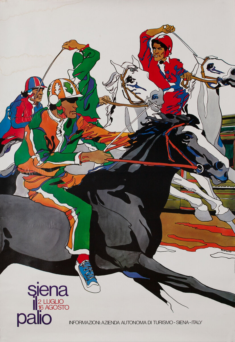 Sienna Italy -  Sienna il Paglio Horserace Poster