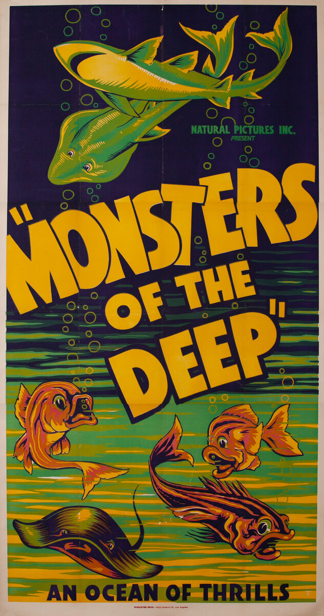 Monsters of the Deep An Ocean of Thrills 3 Sheet Movie poster 