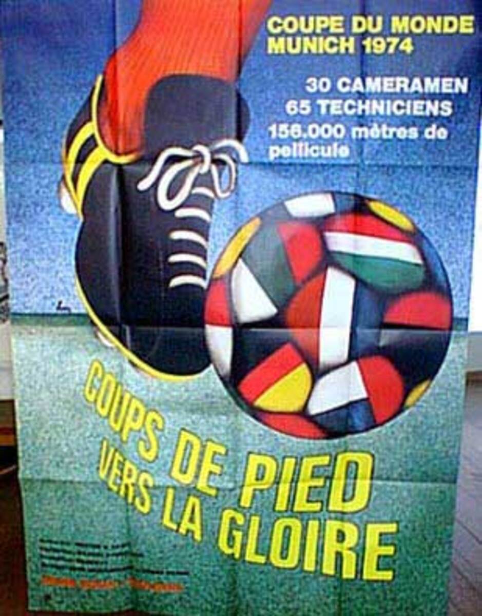 1974 WORLD CUP Soccer Vintage Original Movie Poster
