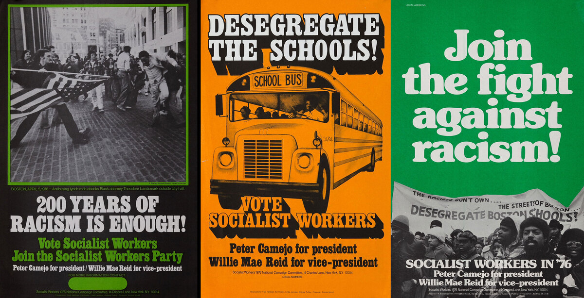 Vote Socialist Workers  3 anti-racism posters