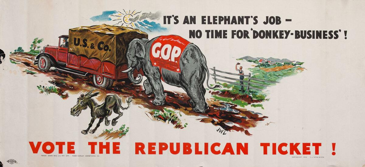 Vote the Republican Ticket!  Political Campaign Poster