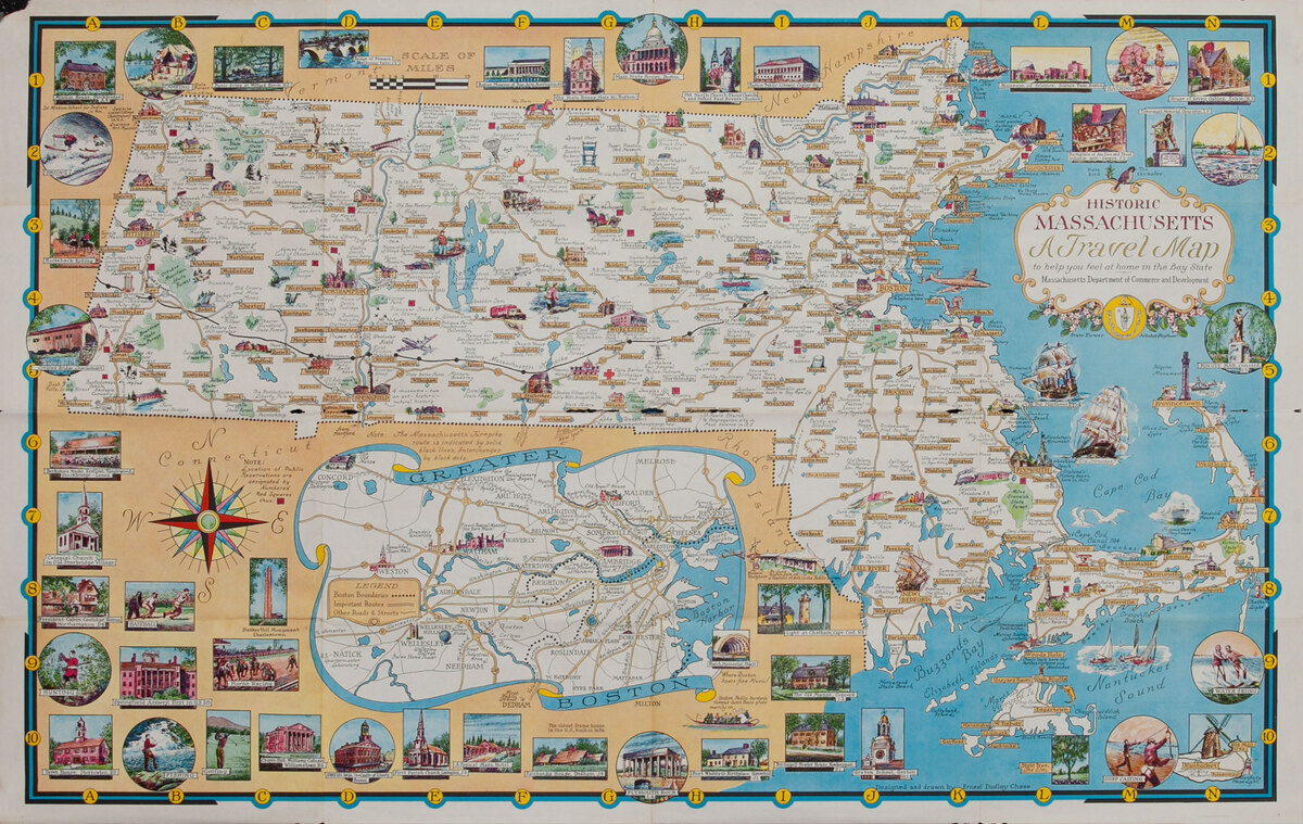 Historic Massachusets a Travel Map to help you feel at home in the Bay State