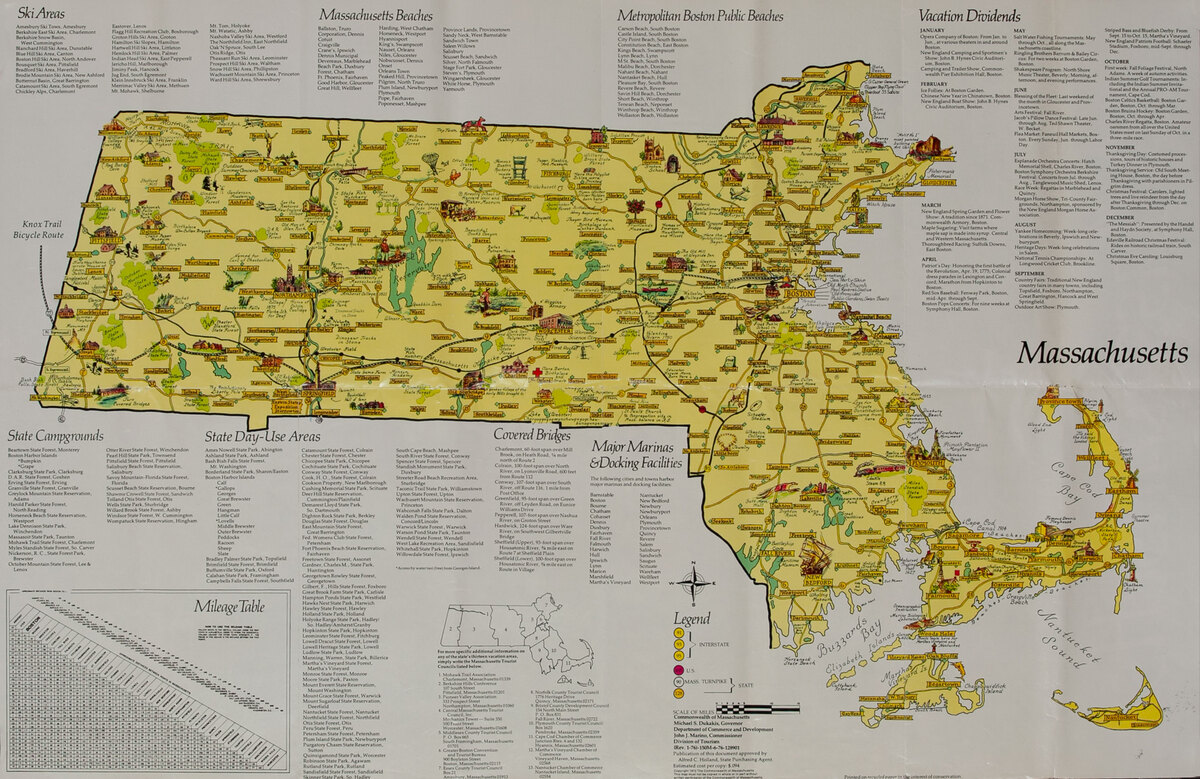 Massachusetts Travel Map