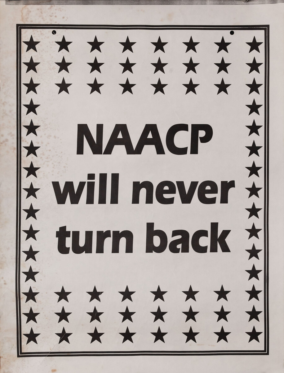 NAACP will never turn back Presentation poster