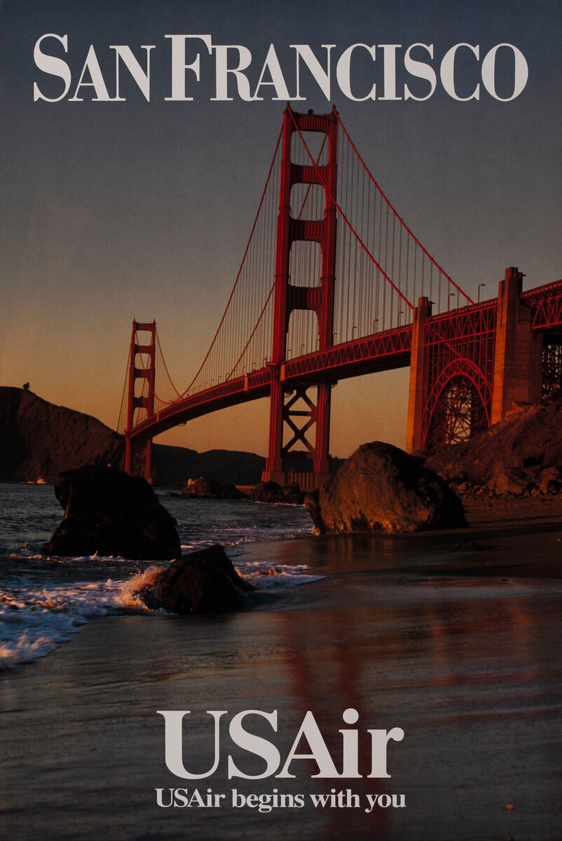 USAir San Francisco Golden Gate Bridge