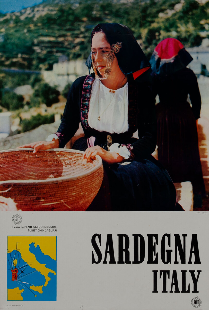 Sardegna Italy - Woman with basket