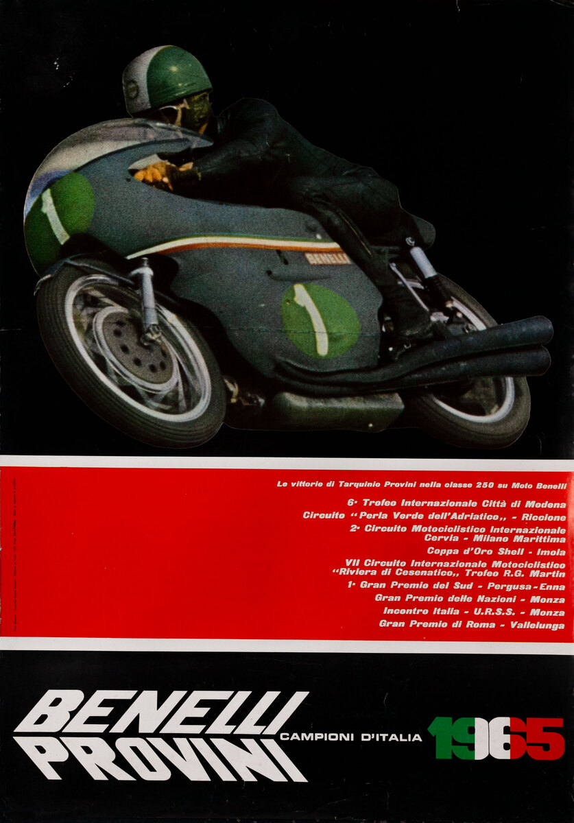Benelli Provini Motorcycle Poster