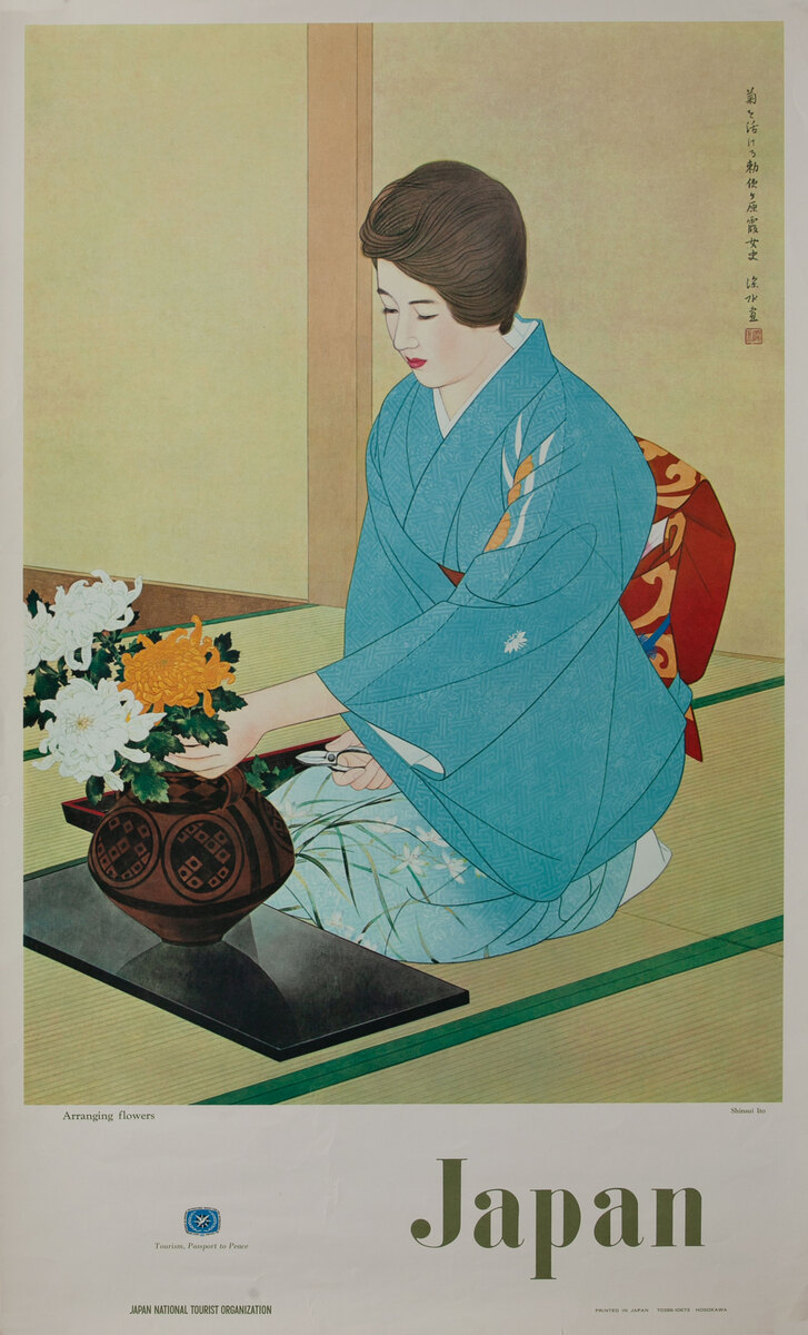 Arranginig Flowers - Japan National Tourist Organization Poster 