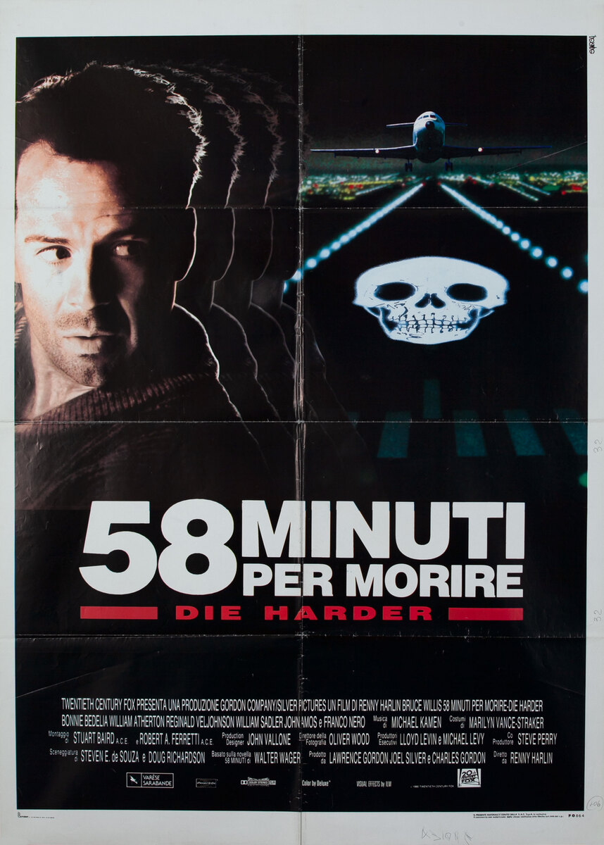 58 Minuti Per Morire  Die Harder Italian Movie Poster