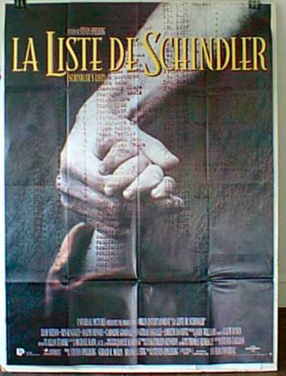 Schindler's List Original French Movie Poster