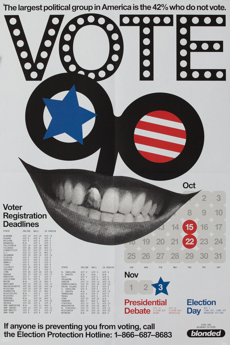 Frank Ocean Blonded VOTE poster 